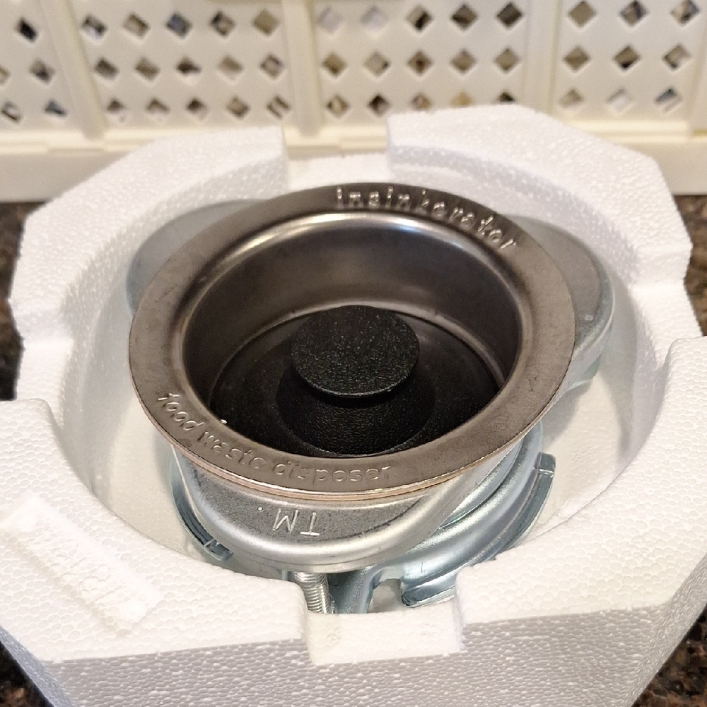 NEW InSinkErator Sink Flange with Stopper - Stainless Steel